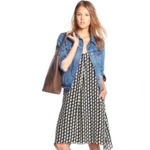 Madewell Black Silk Trapeze Cami Dress Small